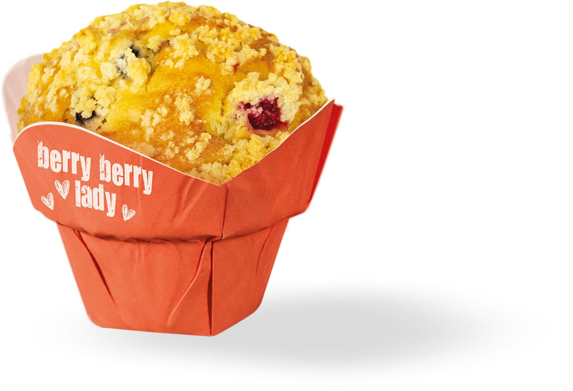 Berry-Berry-Lady Muffin mit Streuseln und Beeren